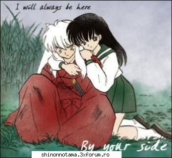 mormantul mamei lui Inuyasha - Kagome , ii pune mainile pe umeri"oare se - Cimitirul